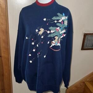 Vintage Morning Sun brand Holiday Christmas playing mice with ornaments size 3X